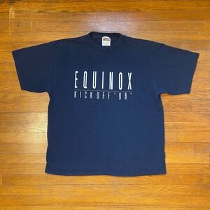 Vintage Equinox Fitness T Shirt Mens Large Navy Go For The Gold